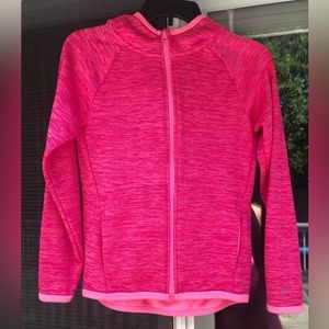 Champion kids, pink jacket hooded zipped, longsleeve, size large